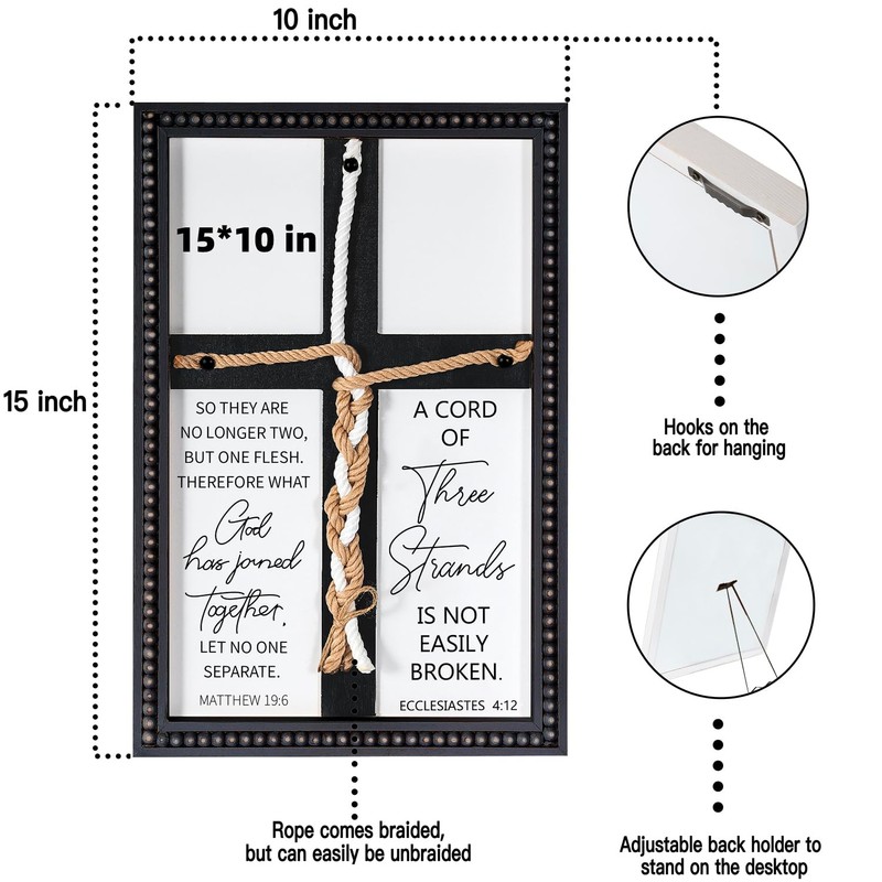 LakWilows A Cord of Three Strands Wedding Ceremony Sign 15x10