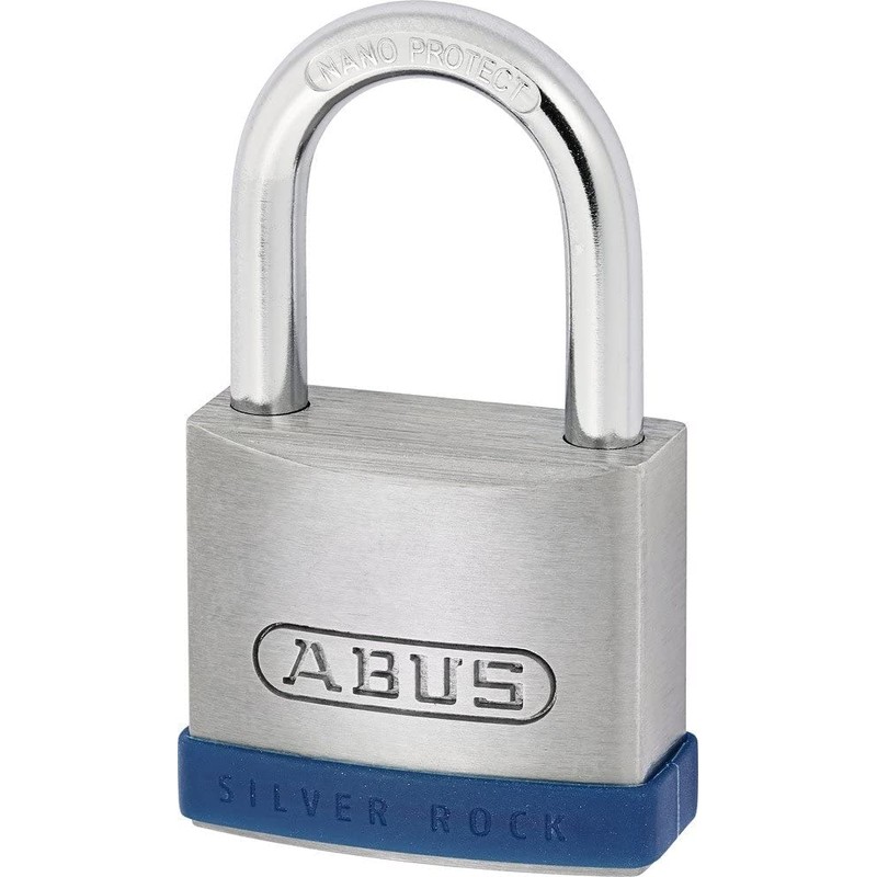 ABUS 79263 Skirt Lock with Key, Silver/Blue, 45mm