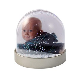 Snow Dome with Metallic Base (Grey Plastic)