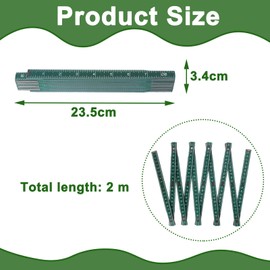 2 Meters 10-Fold Measuring Stick, Portable Foldable Ruler Durable Folding Wooden Ruler Oil Tank Level Gauge,Oil Tank Metre Rulers Featuring Two Scales of Centimeters and Inches
