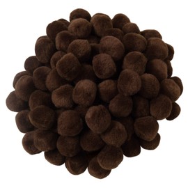 Creativity Street Pom Pons 100-Piece x 1 Inch, Brown