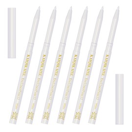 KAIQIKAIXI 6 White Eyeliner Pen, Eyebrow Eye Shadow Pencil, Lip Line Pen, Eyelid Pad, Pencil Makeup Set Tool