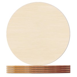 HILELIFE Wood Rounds for Crafts 10 Inch - 5 Pack Wood Round, Unfinished Wood Circles for Crafts, Round Wooden Discs, Circle Wood Sign Blank