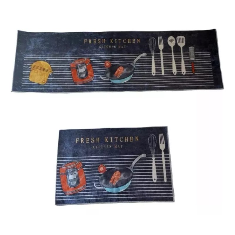 Carvapet Juego De Tapetes Para Cocina Impermeable Antideslizante