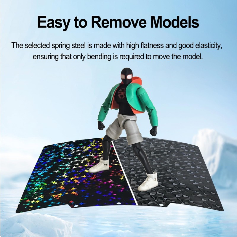 HIKUDIY PEO+PEY Build Plate for Adventurer AD5X/5M/5M Pro,Smooth Diamond+Galaxy Spring