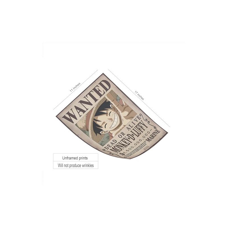 Tainsi One Piece Wanted Luffy New Juliste Poster 11 x