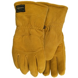 Watson Gloves Leather Winter Lined Ranch Gloves - Crazy Horse Heritage, Comfortable, Deerskin, Warm Sherpa Lining