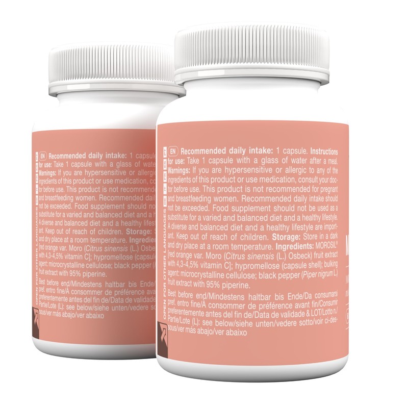 Morosil Capsules 400 mg, Vitamin C, Antioxidants and Black Pepper