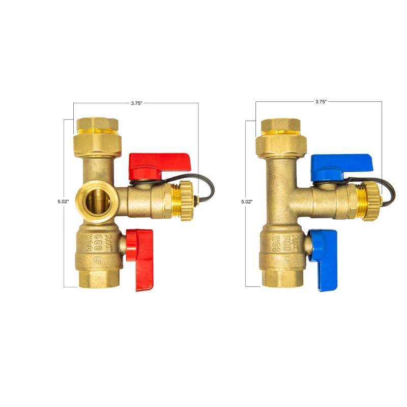 Libra Supply Thread 3/4'' IPS Tankless Water Heater Service Valve