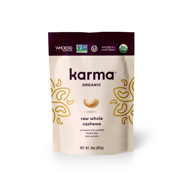 Raw Whole Cashews by Karma Nuts, Whole, Vegan, Gluten Free,