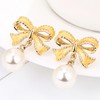Stocking Stuffers Bow Earrings for Women Trendy Sparkly Rhinestone Stud