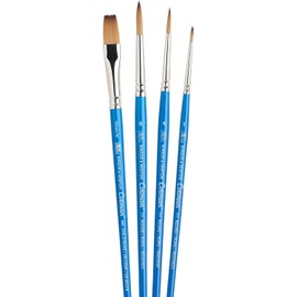 Winsor & Newton Pincel de Mango Corto, Redondo 1, 4 y 6, una pincelada 3/8", 1