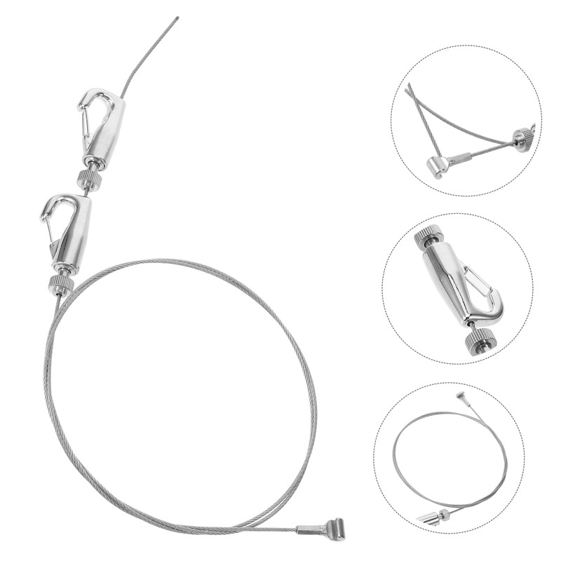 Tofficu Adjustable Aluminium Alloy Picture Hanging Kit Wire Rope Hooks