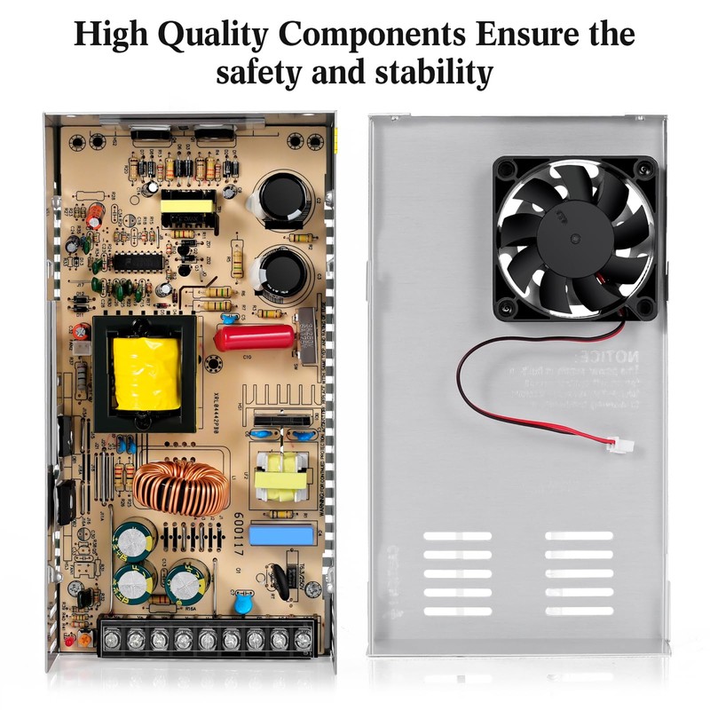 Taormey 24V 20A Power Supply Adapter, AC 110V/220V to DC