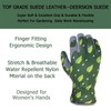 SKYDEER Womens Gardening Gloves with Super Soft Deerskin Leather Suede