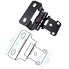 1/2" Overlay Semi Partial Wrap Cabinet Hinges, 4 Pairs (8