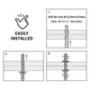 SKIR'CO (Pack of 10) Steel Fully Threaded Rods M8 x