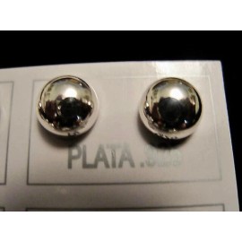 Taxco NEW HALF DOME STUD EARRING 8 mm .3"  925 STERLING SILVER NEW TAXCO MEXICO