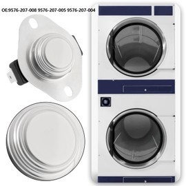 VGOL 1 piece dryer safety shut-off reset thermostat compatible with Dexter OE 9576-207-008 9576-207-005 9576-207-004 L240 51 x 41.7 mm hole centre distance 41 mm