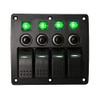 ELING 4 Gang Switch Panel LED Rocker Toggle Switch DC