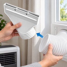 AC Hose Connector for Ventilation Systems – Flat Exhaust Nozzle Adapter for Window AC, Dryer and Duct Connections