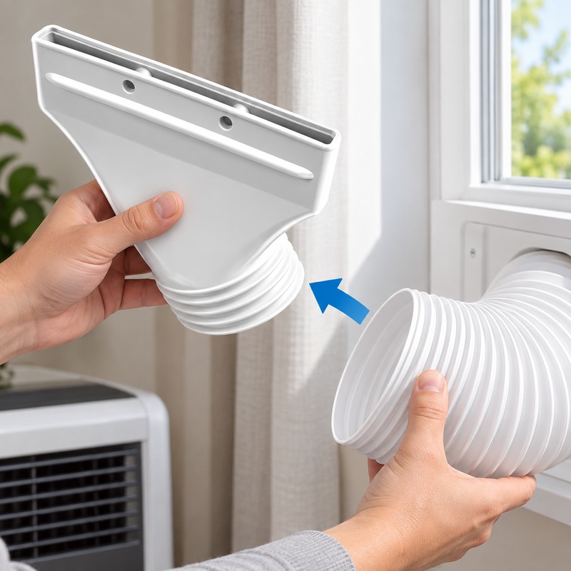 AC Hose Connector for Ventilation Systems – Flat Exhaust Nozzle