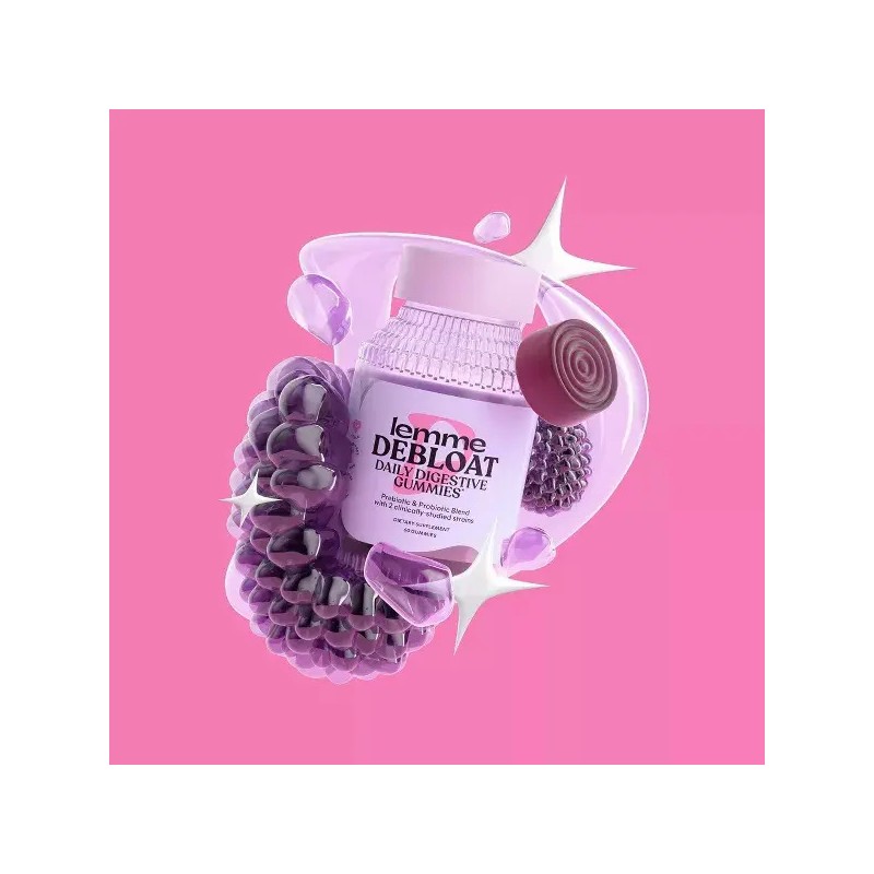 Kardashian Lemme Debloat Gomitas Digestivas 60 Piezas Sabor Zarzamora