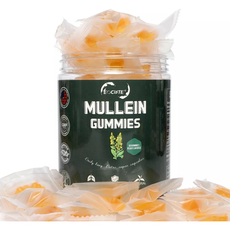 EOCUTE 9 in 1 Mullein Leaf Extract Gummies for Lung