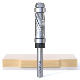 REKCKRUL Pattern Flush Trim Router Bit, 1/4" Shank Top & Bottom Bearing