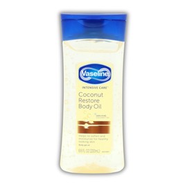 Coconut Restore Body Oil Gel, 200ml – 100% Pure Coconut Oil Infused – Moisturising Body Oil for Dry Skin – After Shower, Fast Absorbing & Non-Greasy