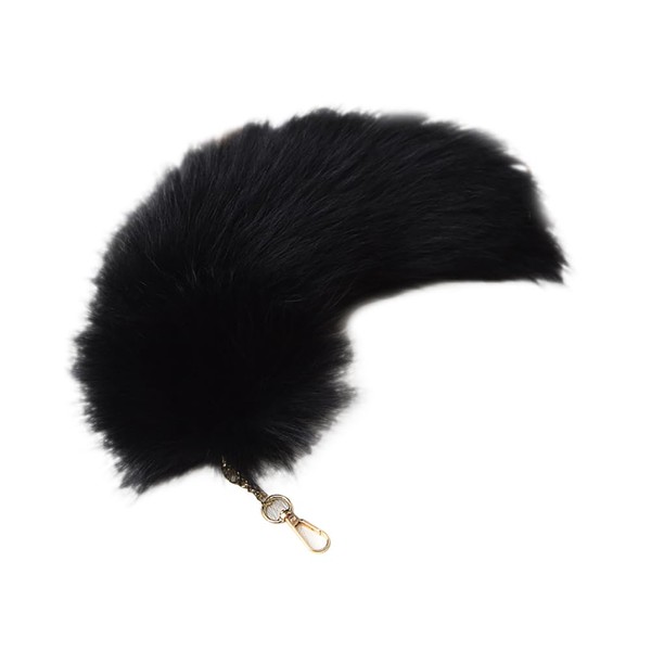 UUYYEO Faux Fox Tail Keychain Large Fluffy Keychain Cute Plush