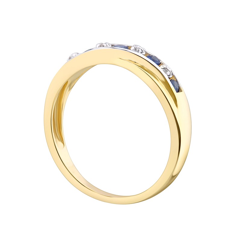 Old English Jewellers 9ct Yellow Gold on Silver Sapphire &