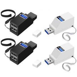 Hoembpn USB Hub Splitter Adapter Multi Ports,Mini USB 2.0 +3.0 Hub Extender High Speed Expansion for PC Laptop, Desktop, Macbook, USB Flash Drives, Mobile HDD