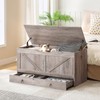 HOOBRO Storage Chest, 39.3" Toy Chest with Drawer, Wooden Storage