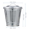 Toddmomy Mini Metal Bin with Lid, Small Metal Trash Can,