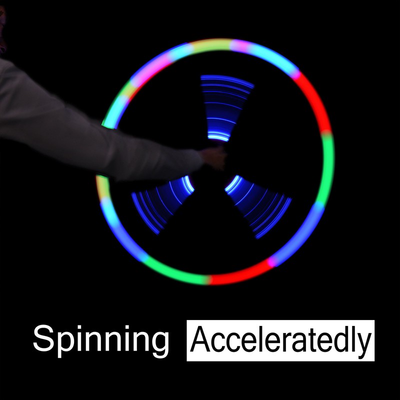 Nunki Toy LED Spinning Toy, Glow Stick Colorful Flash Light