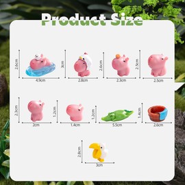 Capybala Figures, Realistic Capybala Animal Figures, Capibara Ornaments, Mini Capibara Resin Figures, Gifts for Children, Birthday Party Decoration (Pink), Pack of 10