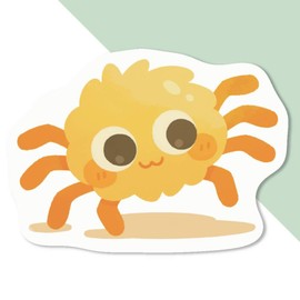 4 x Small 50mm 'Cute Happy Spider' Permanent Sticker Decals for Cars/Windows/Bins/Walls etc (DW00133888)