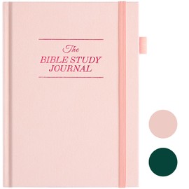 JUBTIC Bible Study Journal - Prayer Journal for Woman Church Notes Notebook – Sermon/Scripture/Bible Notebooks for Note Taking,Christian Gifts for Graduation, Baptism & Church (5.6 * 8.5") Pink