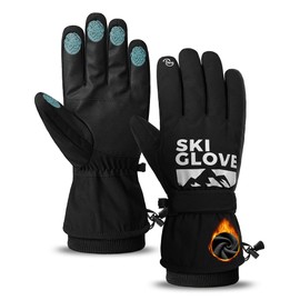 ZENUTA Winter Gloves Men, Snow Ski Gloves Waterproof Windproof Warm Thermal Gloves for Women, 5-Finger Touchscreen Gloves for Driving Workout Running Hiking Cycling Snowboarding (Small)