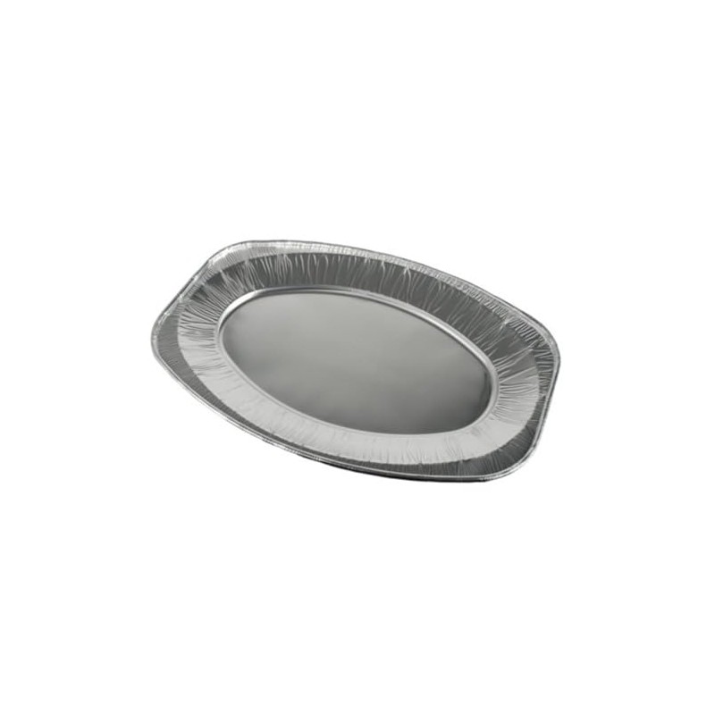 10 Serving plates, alu, oval, 35 cm x 24,5 cm,