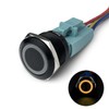 MGI SpeedWare Black Aluminum Push Button Switch 22mm with Socket,