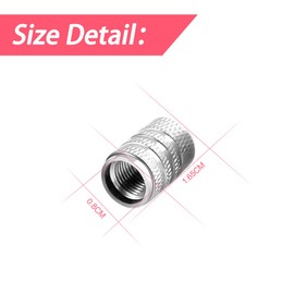 CGEAMDY Pack of 4 high-quality colour aluminium valve caps, aluminium valve caps, universal valve caps for cars, trucks, motorcycles, universal tyre valve caps (silver)