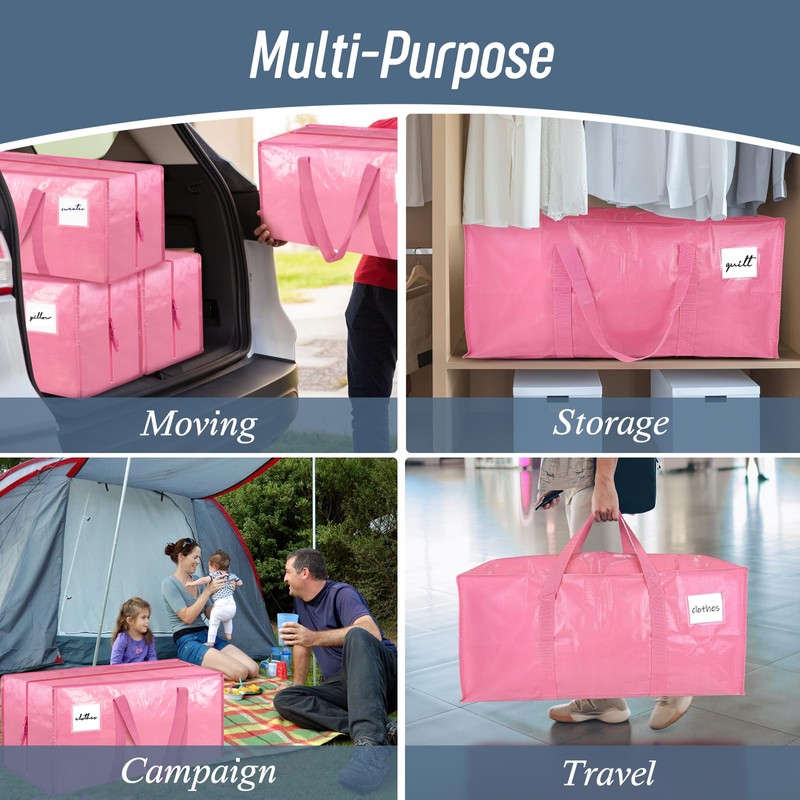 6 Pack Extra Heavy Duty Large Moving Bags with Strong