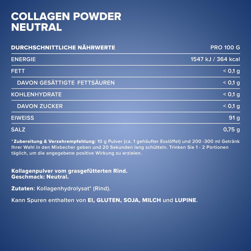 IronMaxx Collagen Powder - 500 g Bag | Pure Collagen