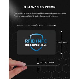 Trifletopia 4 Pack RFID Blocking Card - Slim Credit Card Protector for Wallet, Passport, ID - Anti-Theft RFID Card Holder for Debit & Contactless Cards