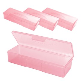 Beauticom Personal Box Storage Case for Professional Manicurist Nails Pedicure (Large Size) (40 Pieces, PINK)