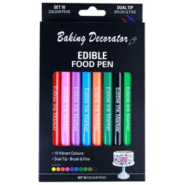 Marcadores de punta doble de 10 colores para marcar pasteles, dibujar y colorear sándwiches, dulces y galletas.