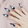 White Hole Cheek Handmade Nail Tips - Square S /