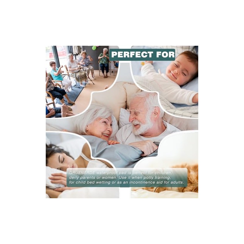 GRUENERDE GRUENERDE 2pcs Waterproof Chair Pads for Incontinence Washable Seat